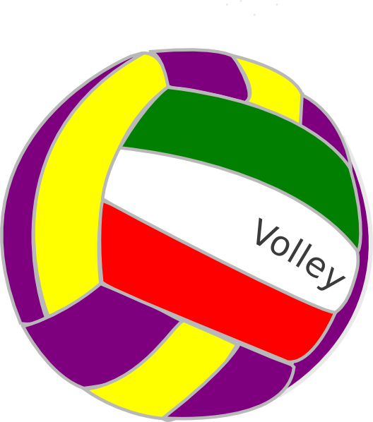 Colorful Volleyball Clipart - Png Download (528x598), Png Download