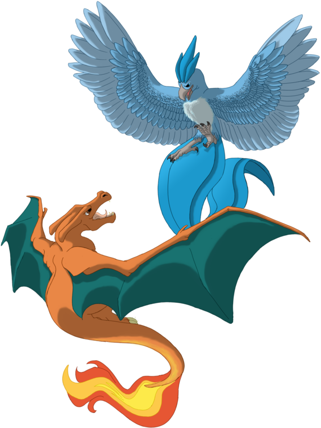 Clipart Royalty Free Library Charizard V By Shadow - Articuno Vs Charizard - Png Download (740x1080), Png Download
