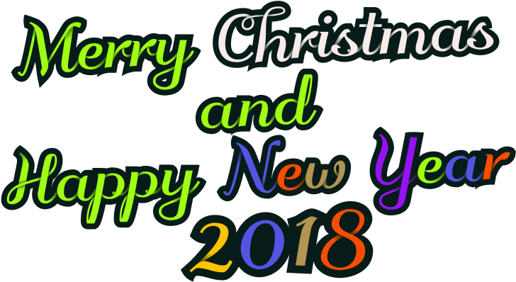 Medium Image - Merry Christmas & Happy New Year 2018 .png Clipart (800x500), Png Download