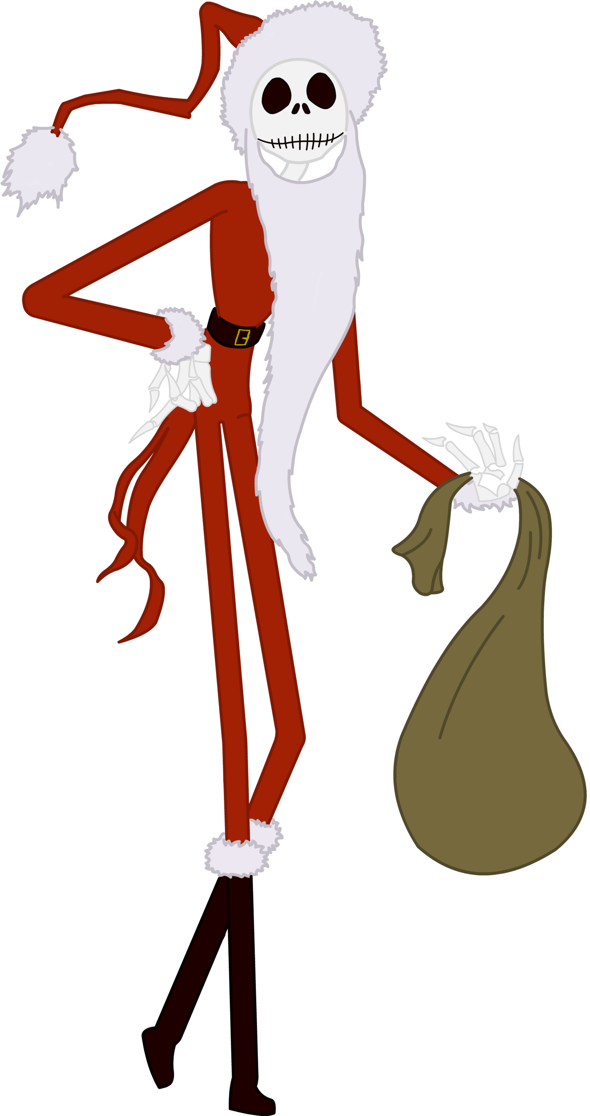 Nightmare Before Christmas Jack Skellington, Nightmare - Jack Skellington Santa Clipart (2244x4000), Png Download