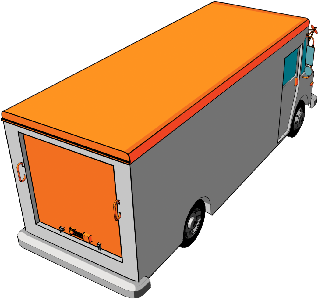 Route 250 Delivery Truck Shell - Car Clipart (1058x979), Png Download