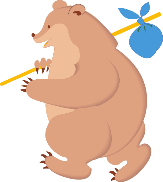 Bear With Knapsack Svg Clip Arts 534 X 594 Px - Png Download (534x594), Png Download