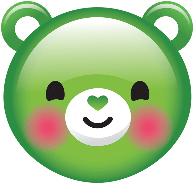 Care Bears Belly Badges And Symbols Messages Sticker-2 - Cartoon Clipart (618x585), Png Download