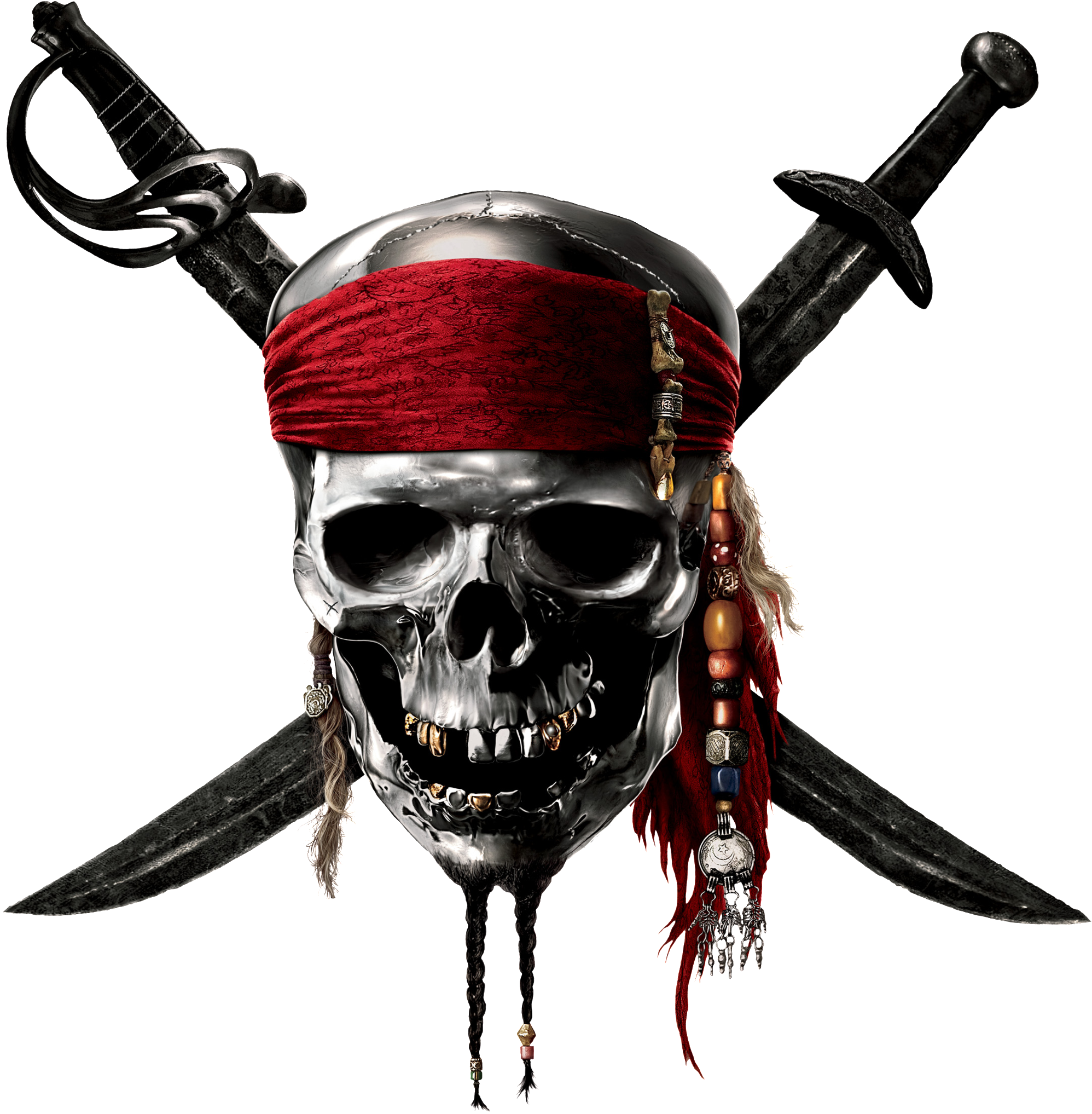 Пират Png - Pirates Of Caribbean Skull Clipart (1996x2048), Png Download