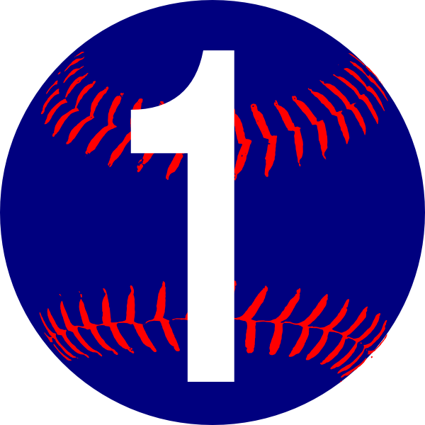 Blue Softball Svg Clip Arts 600 X 600 Px - Png Download (600x600), Png Download