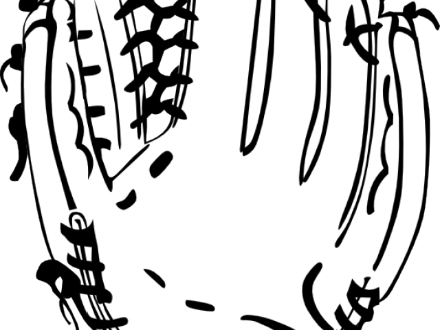 Baseball Clipart Old Fashioned - Baseball Glove Vinyl Wall Art Decal (black) - Png Download (640x480), Png Download