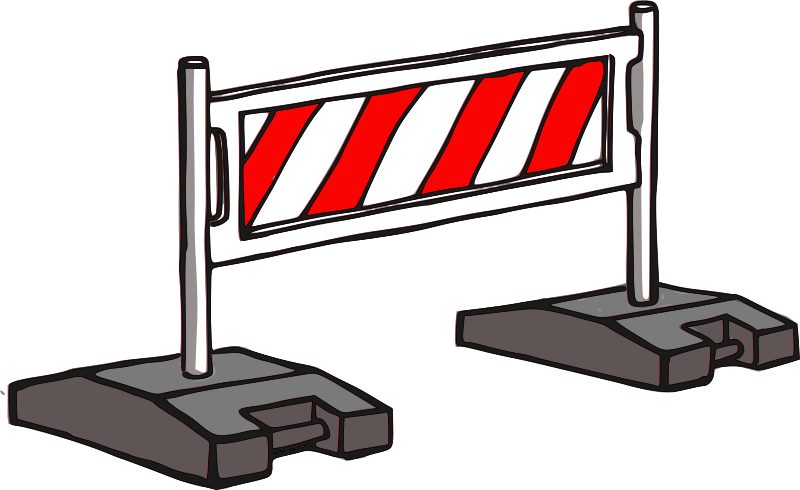 Barrier Clipart Construction - Clip Art Barrier - Png Download (800x490), Png Download