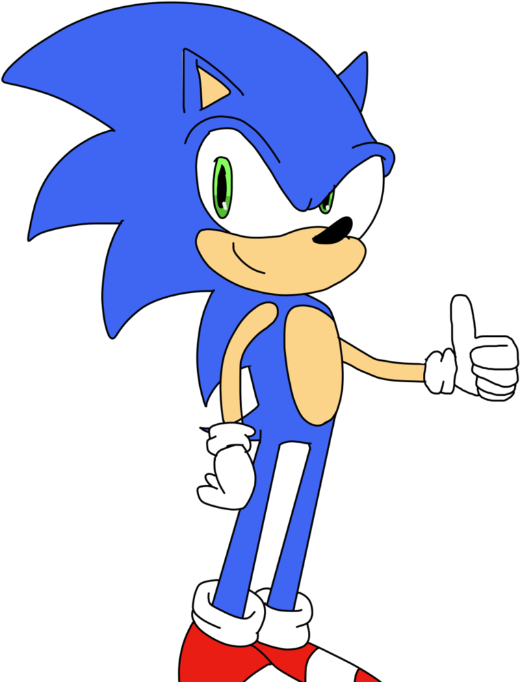 Svg Transparent A Fucking Bad By - Bad Drawing On Sonic Png Clipart (784x1019), Png Download