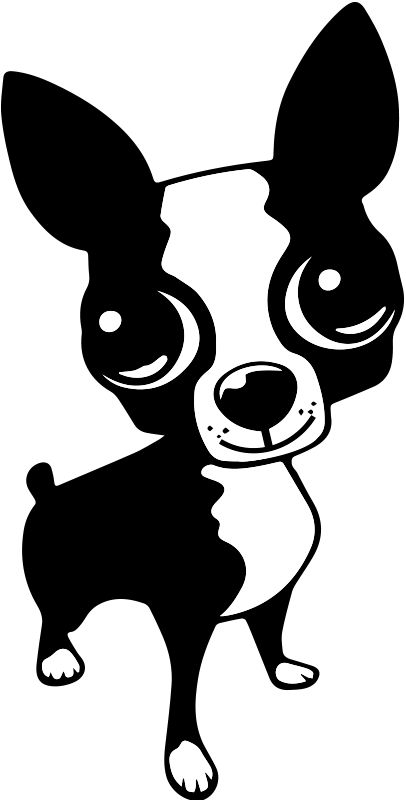 Call Us 267 687 - Chihuahua Cartoon Clipart (406x800), Png Download