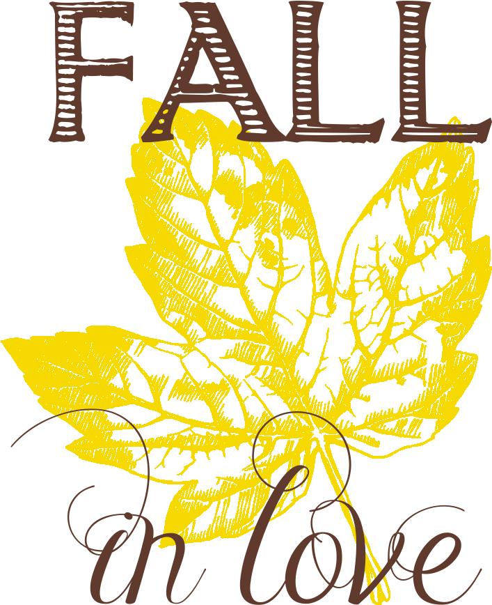Goldenrods, Corn, And Apples Free Chalkboard Printables - Fall In Love Transparent Clipart (792x1008), Png Download