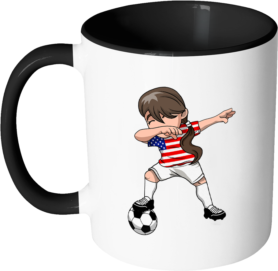 American Dabbing Soccer Girl - Croatia Girl Soccer Png Clipart (1024x1024), Png Download