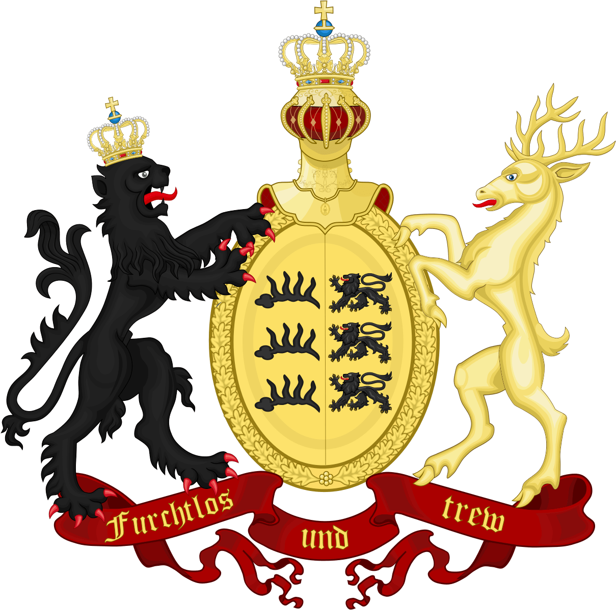 All About Royal Families In Filecoat Of - Kingdom Of Wurttemberg Coat Of Arms Clipart (609x599), Png Download