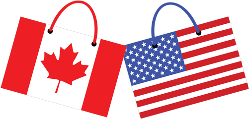 Our Canadian Duty Calculator Offers Cross Border Shoppers - Us Flag Clipart (600x600), Png Download
