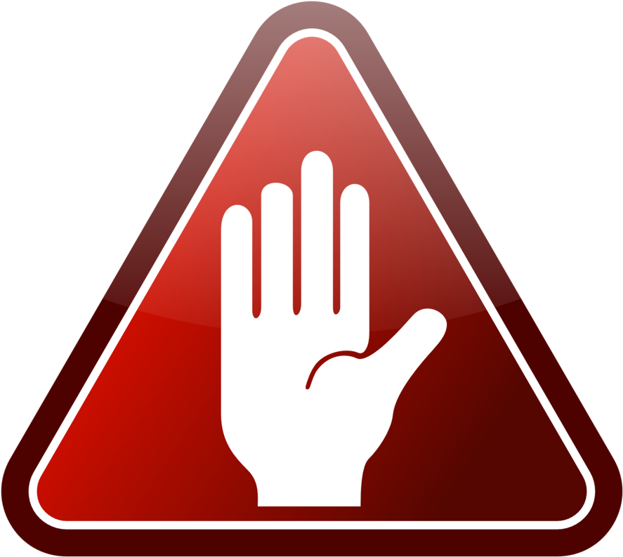 How To Set Use Red Triangle Hand Icon Clipart - Png Download (900x900), Png Download