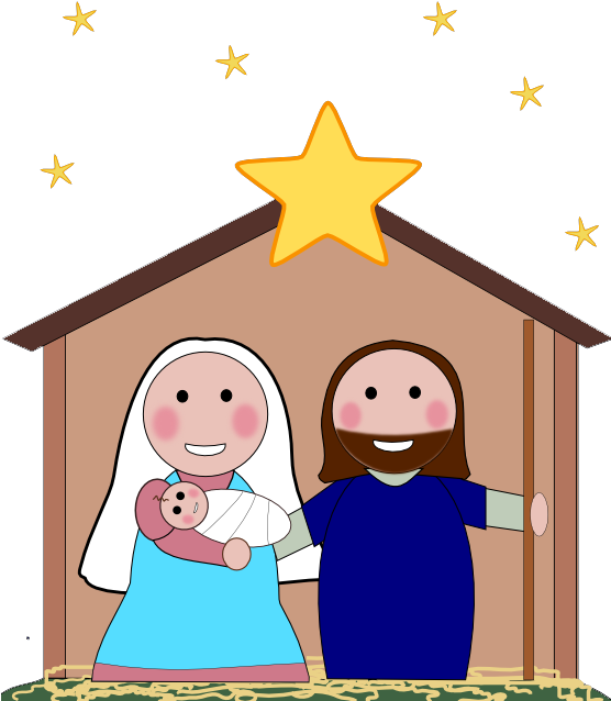 Free Nativity Clipart Silhouette Free Nativity Clip - Png Download (555x645), Png Download