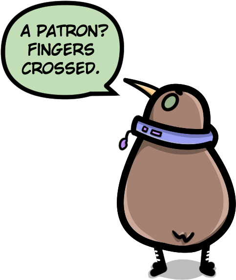 Kip Patron - Cartoon Clipart (535x694), Png Download