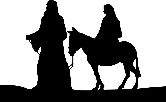 Silhouette Christmas Cards, Christmas Nativity, Christmas - Father Son Clip Art - Png Download (701x471), Png Download