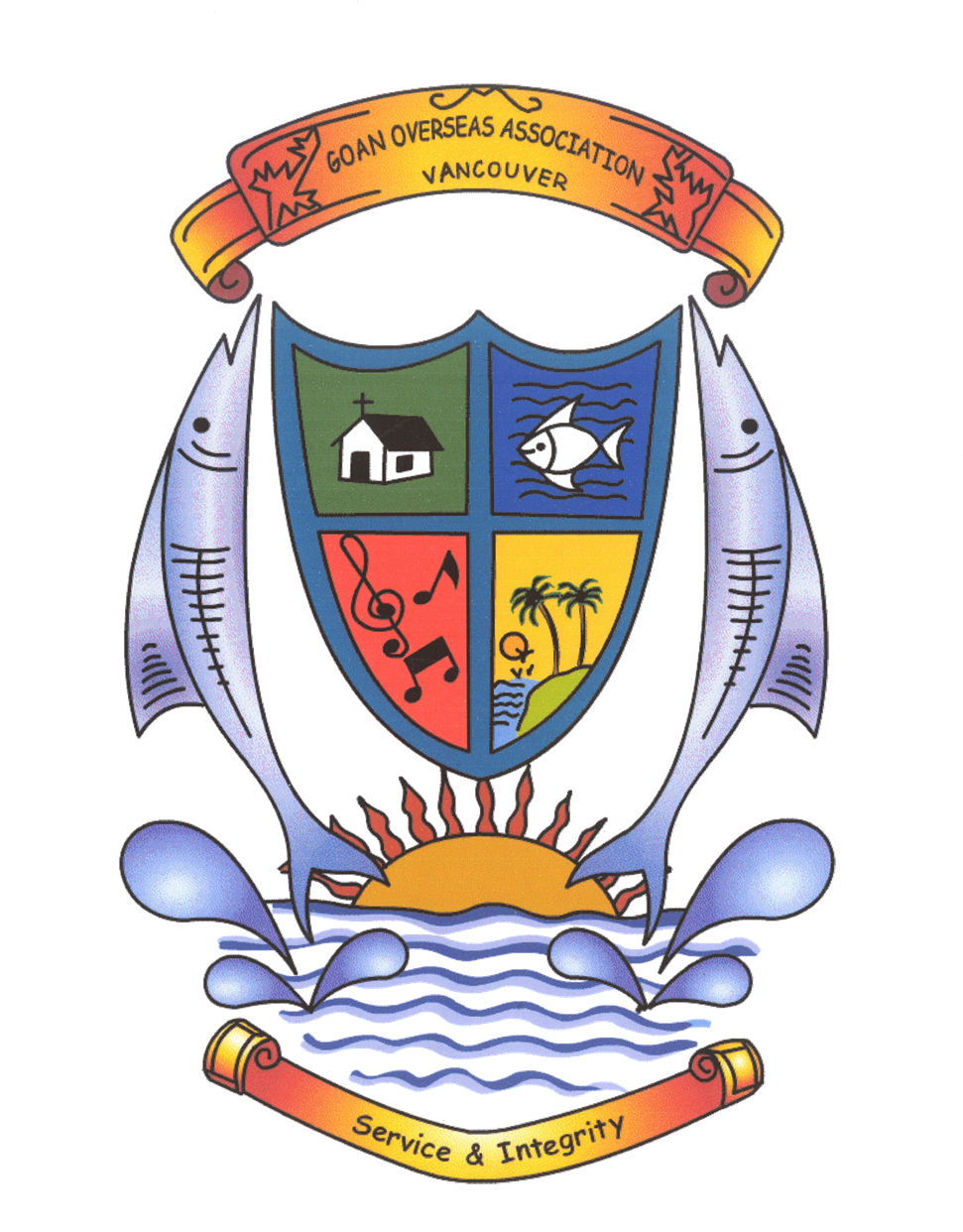 Goa Coat Of Arms Clipart (977x1280), Png Download