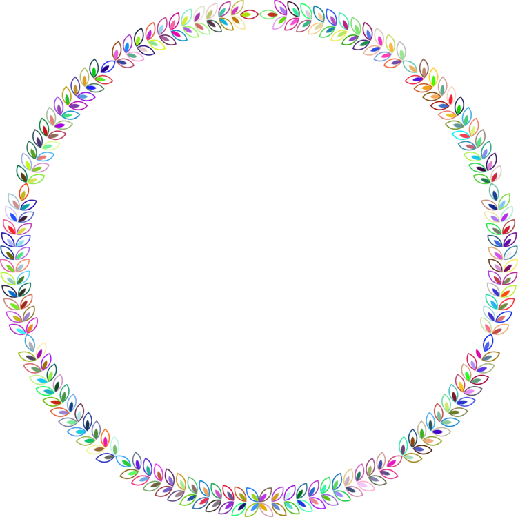 Painting Tulip Cadres Ronds - Circle Clipart (751x750), Png Download