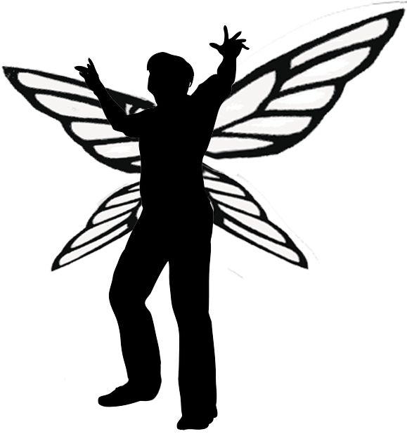 Not A Bad Bad Idea - Male Fairy Silhouette Png Clipart (579x628), Png Download