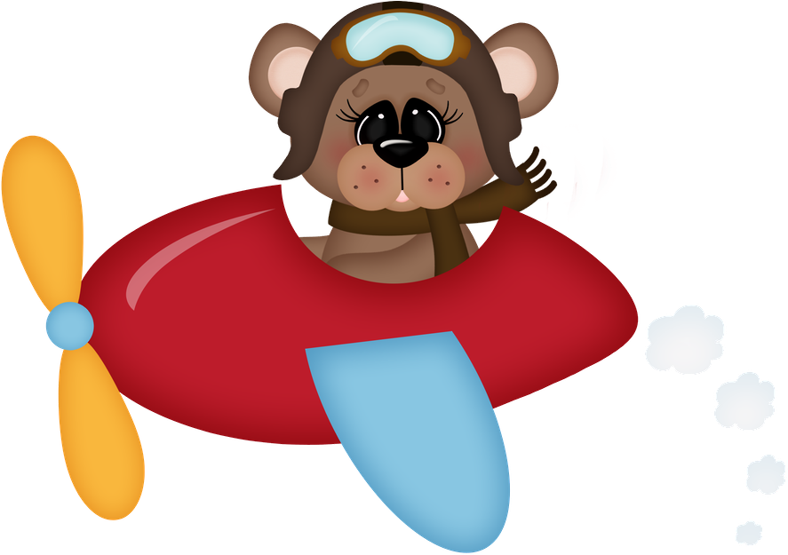 Sky Diver Bear - Drawing Clipart (900x624), Png Download