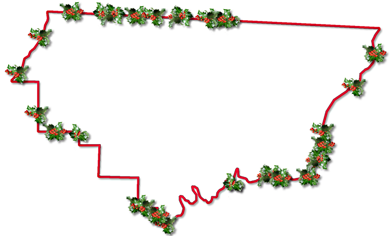 Inner Drop Shadow, And Randomly Placed Holly Leaves - Gadsden Clipart (768x463), Png Download
