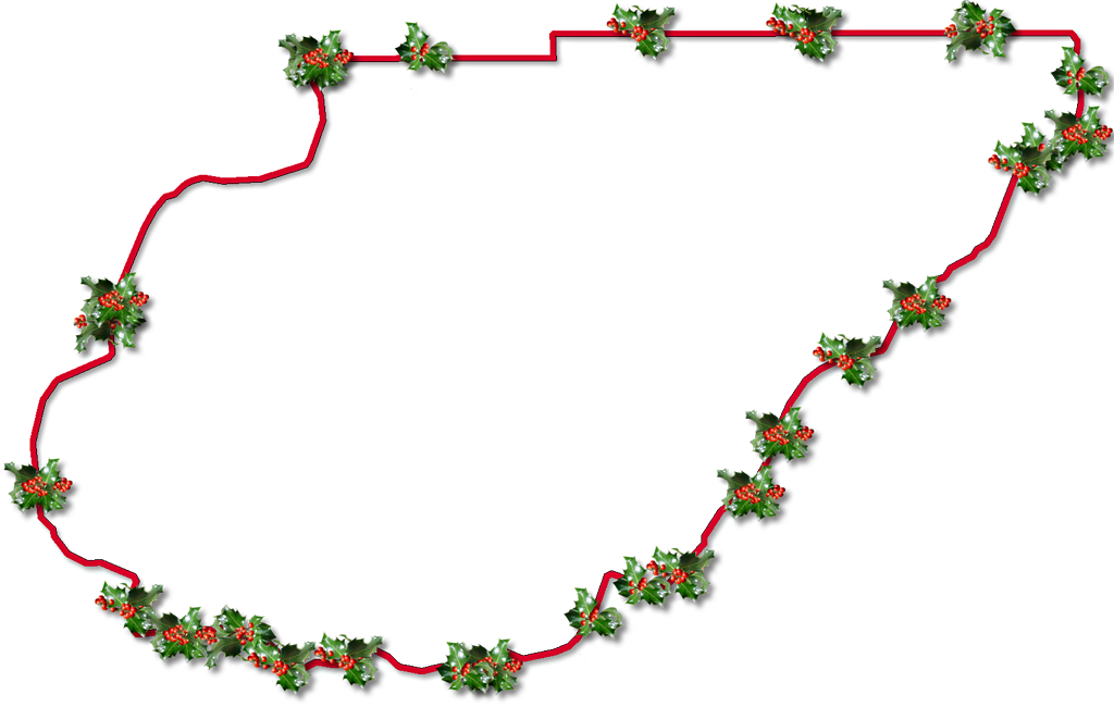 Inner Drop Shadow, And Randomly Placed Holly Leaves - Floral Design Clipart (1024x650), Png Download