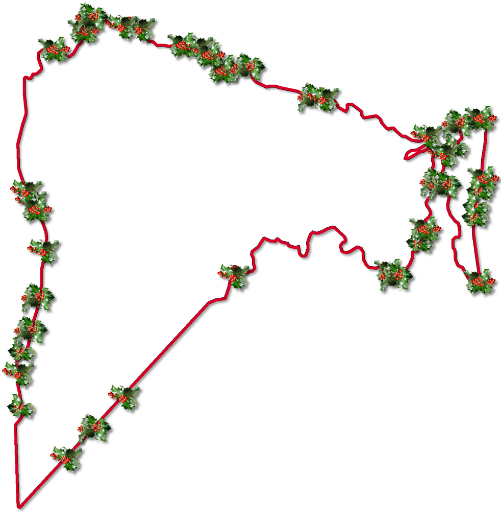 Inner Drop Shadow, And Randomly Placed Holly Leaves - Fancy Frame Clipart (982x1024), Png Download