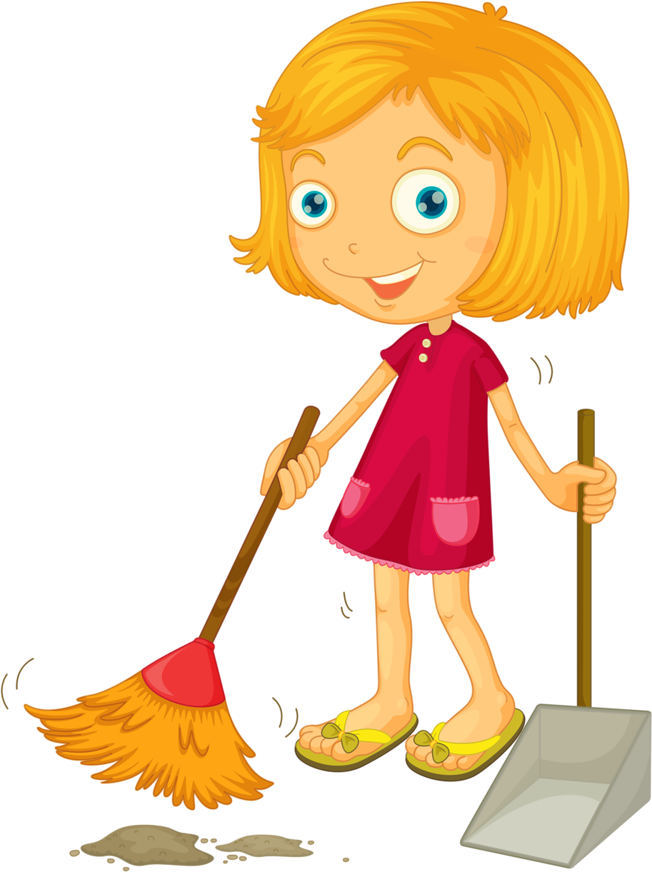 Фото, Автор Soloveika На Яндекс - Girl Cleaning Clipart - Png Download (750x1024), Png Download