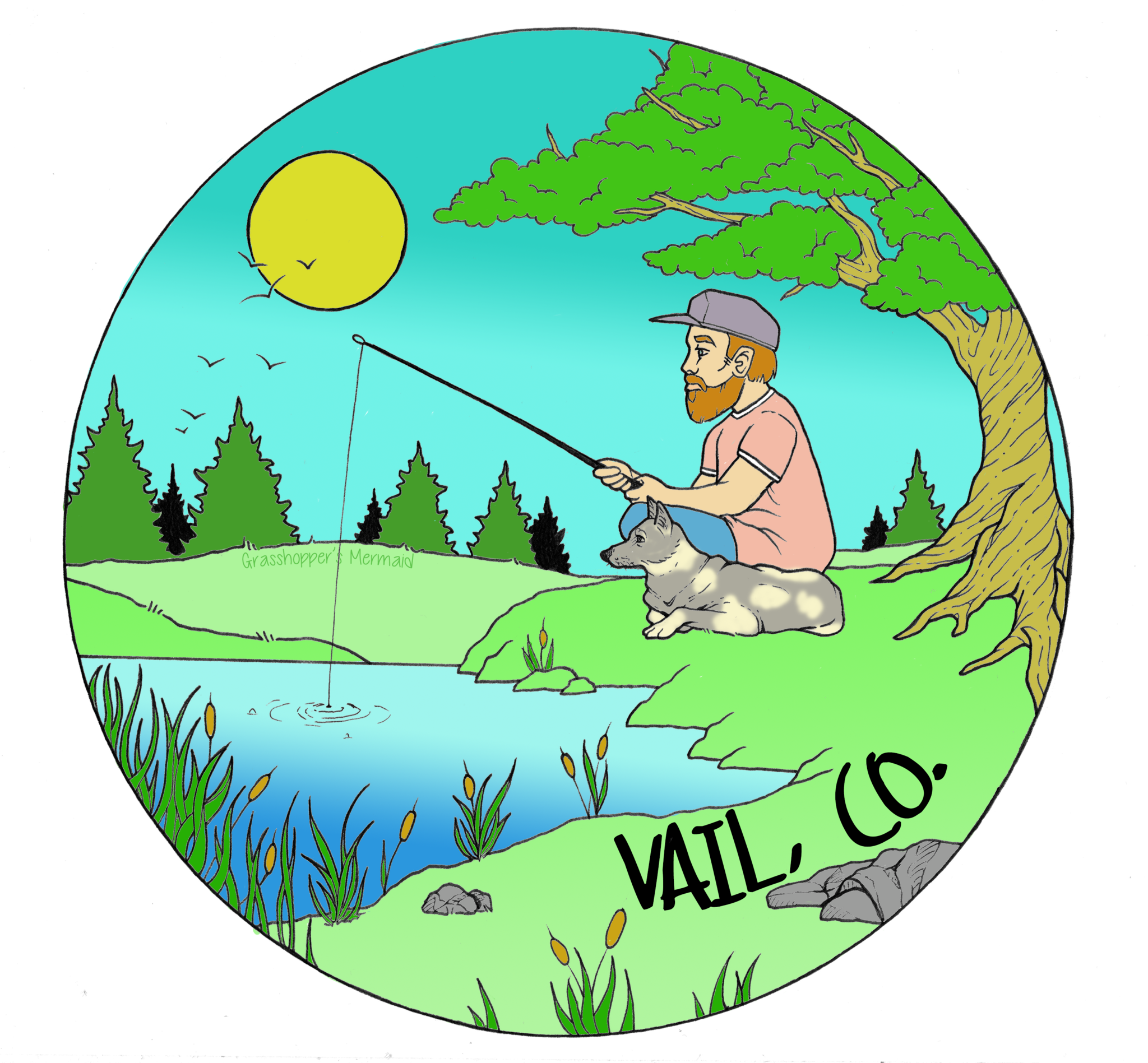 Fishing With A Friend Clipart (2048x1897), Png Download