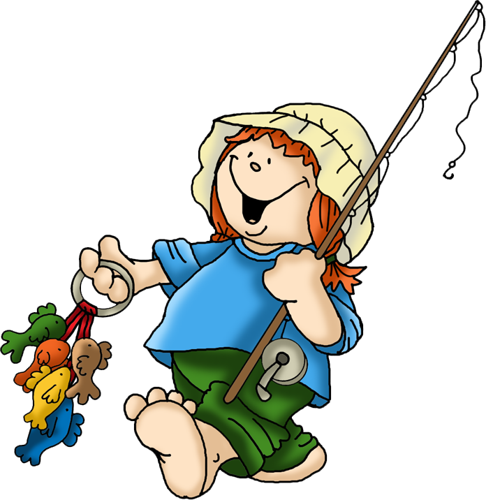 B *✿*fishing Kids Fish Clipart, Window Clings, Going - Fishing - Png Download (696x716), Png Download