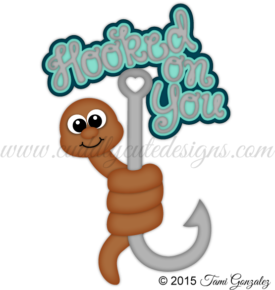 Hooked On You - Scrapbooking Clipart (600x600), Png Download