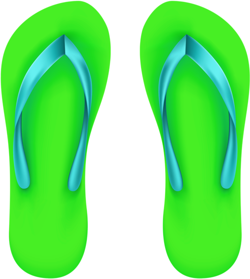 Beach Sandals Cliparts - Clip Art - Png Download (552x600), Png Download