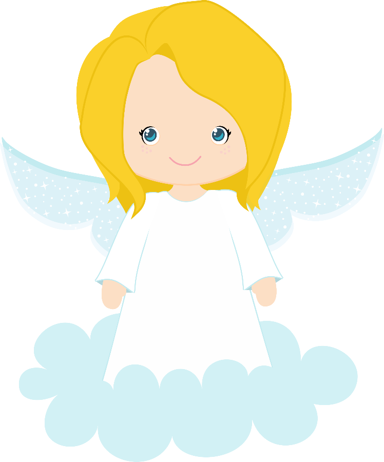 Free Angel Clipart - Anjinho Menina Png Transparent Png (748x900), Png Download