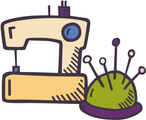 Sewing And Felting Classes Available At Straightcurves - Art Clipart (600x600), Png Download