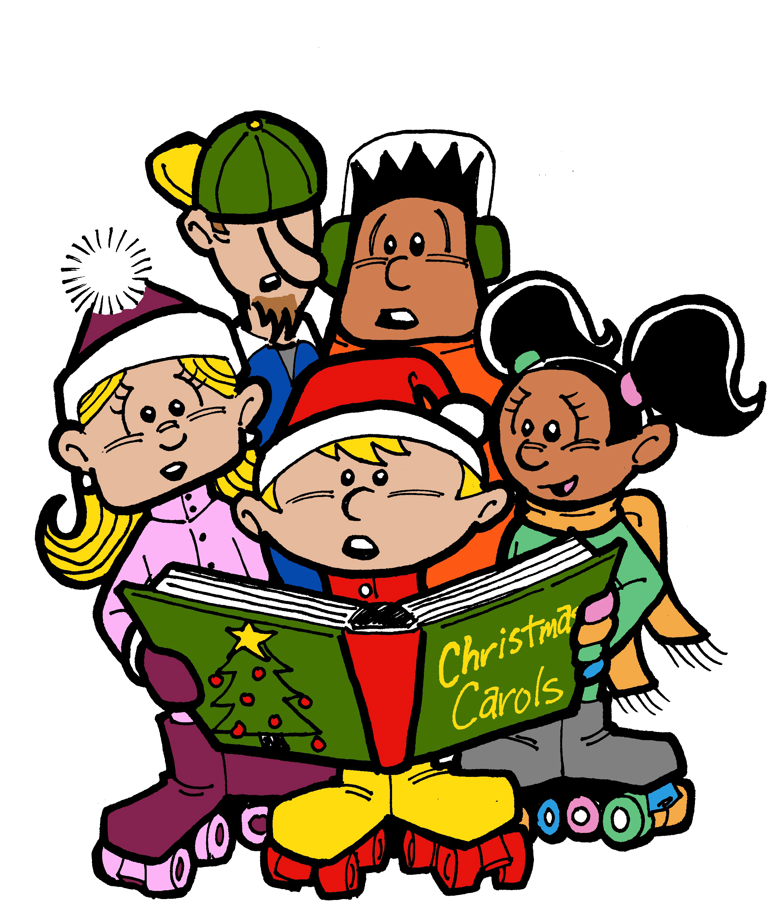 Christmas Carolers - Christmas Carolers Png Clipart (2556x2978), Png Download