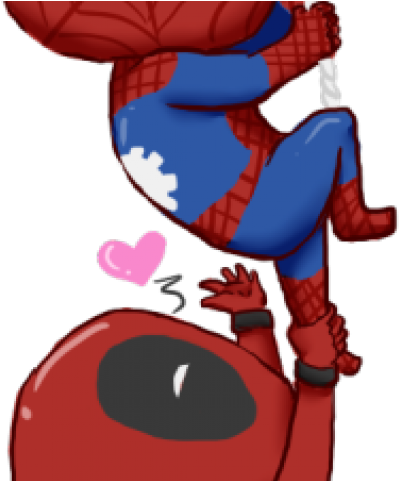 Spiderman And Deadpool Chibi Clipart (640x480), Png Download