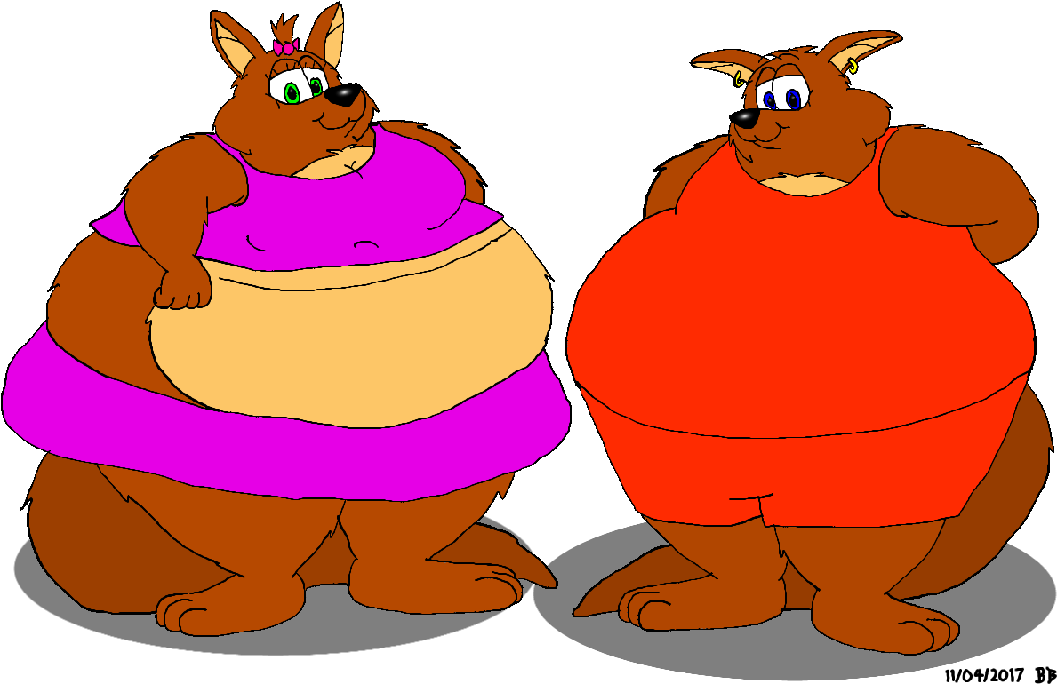 Too Big Kangaroos - Cartoon Clipart (1200x800), Png Download