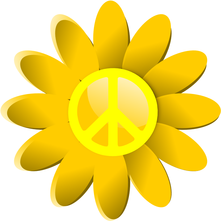 2012 » March » 15 Peacesymbol - Transparent Peace Sign Flower Clipart (777x770), Png Download