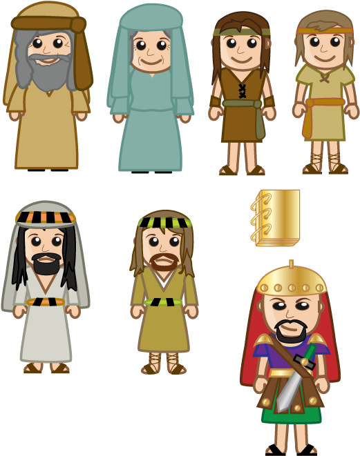 Nephi And Brass Plates Primary Lessons, Lds Primary, - Nephi Sam Laman Lemuel Clipart (612x792), Png Download