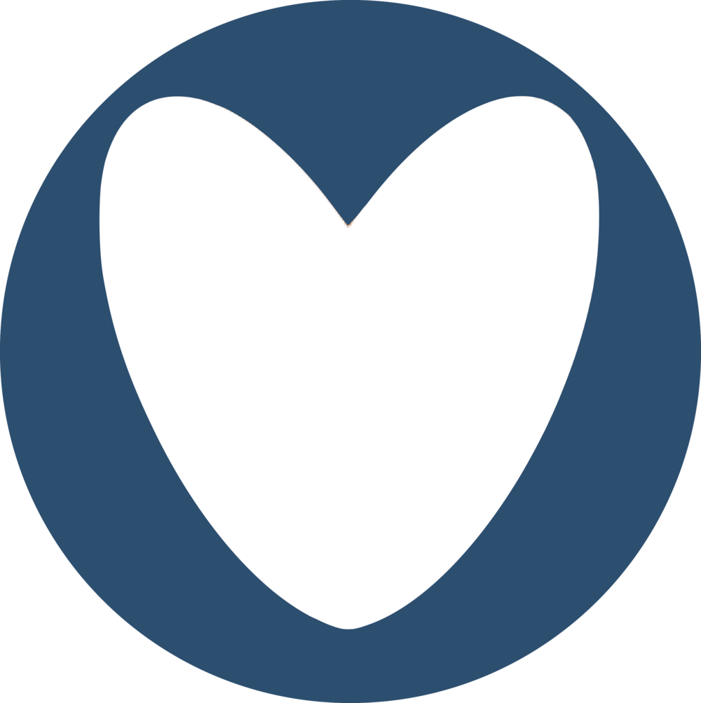 Mission Initiatives Blue Heart Circle - Blue Clipart (1000x1003), Png Download