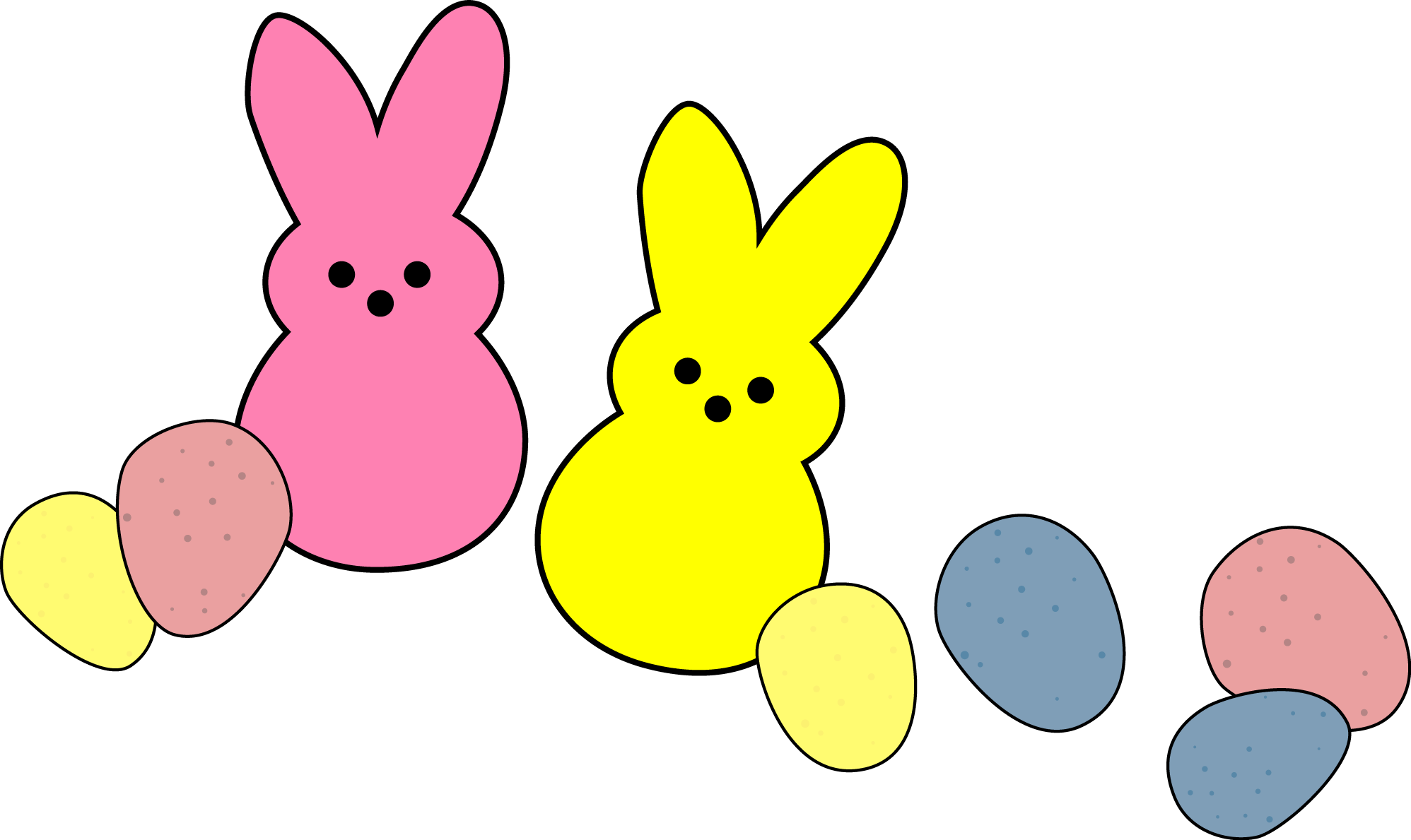Easter Eggs Clipart Candy - Cartoon - Png Download (1996x1189), Png Download