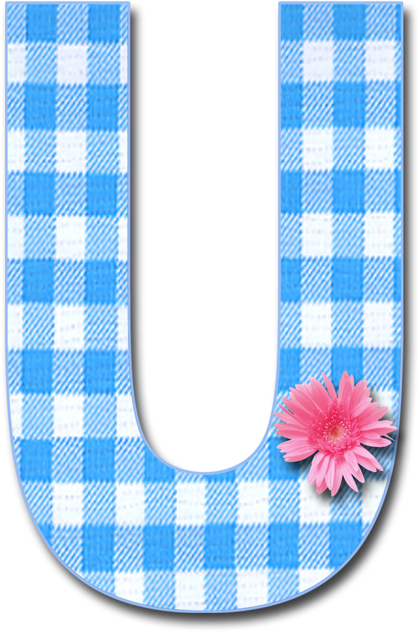 26 Letters, Alphabet Letters, Letter Set, Blue Gingham, - Letter Clipart (1200x1321), Png Download