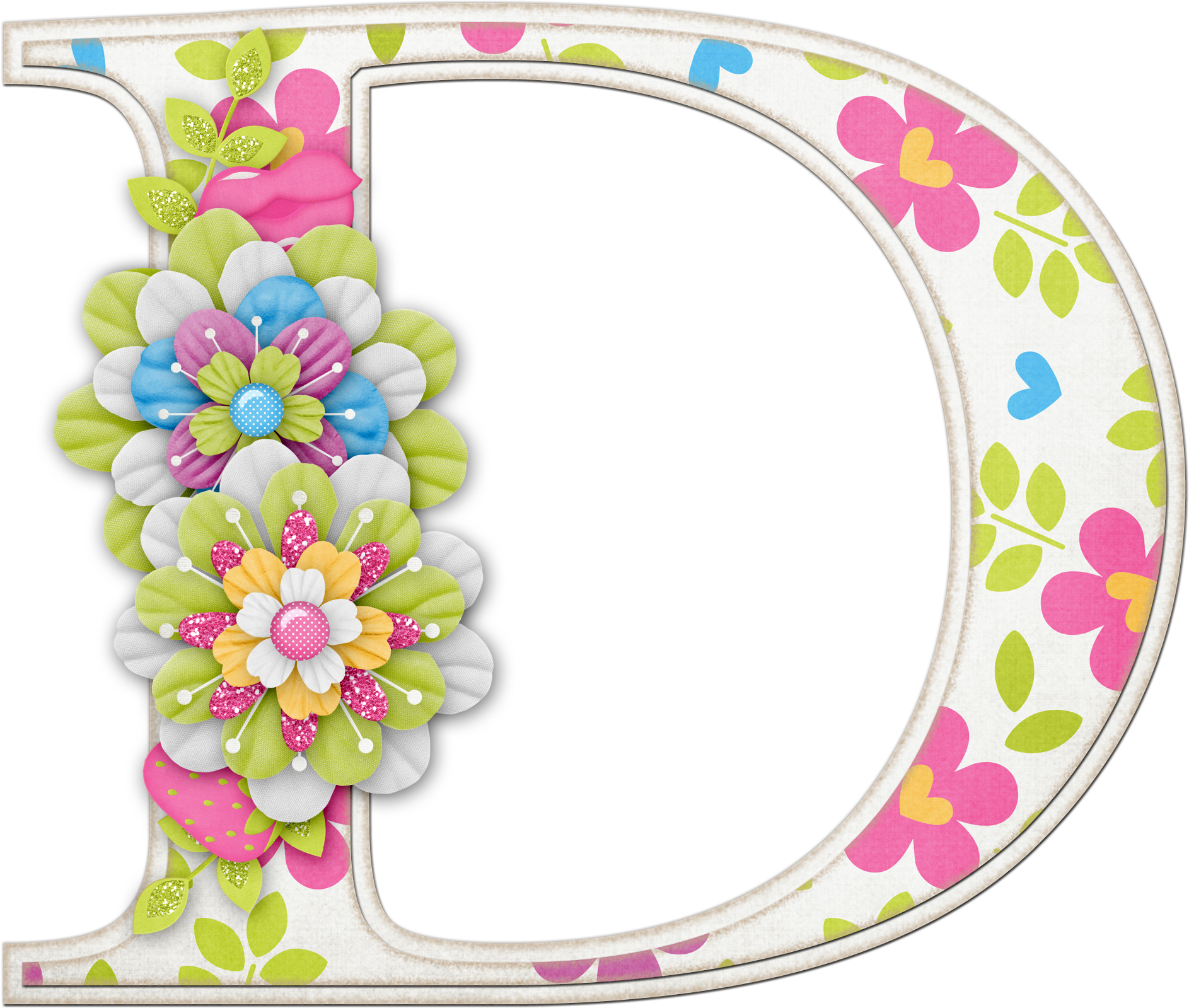 Фото, Автор Arana На Яндекс - Letras Con Flores Para Imprimir Clipart (800x667), Png Download