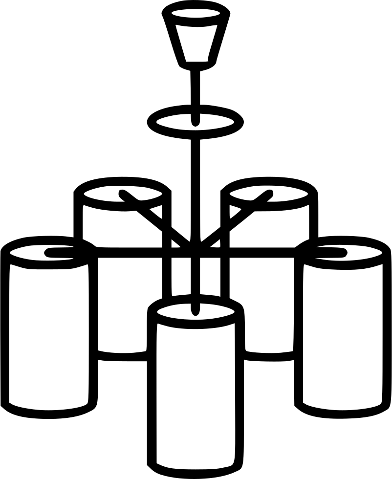 Chandelier Comments - Dibujo Para Colorear De Un Candelero Clipart (802x980), Png Download