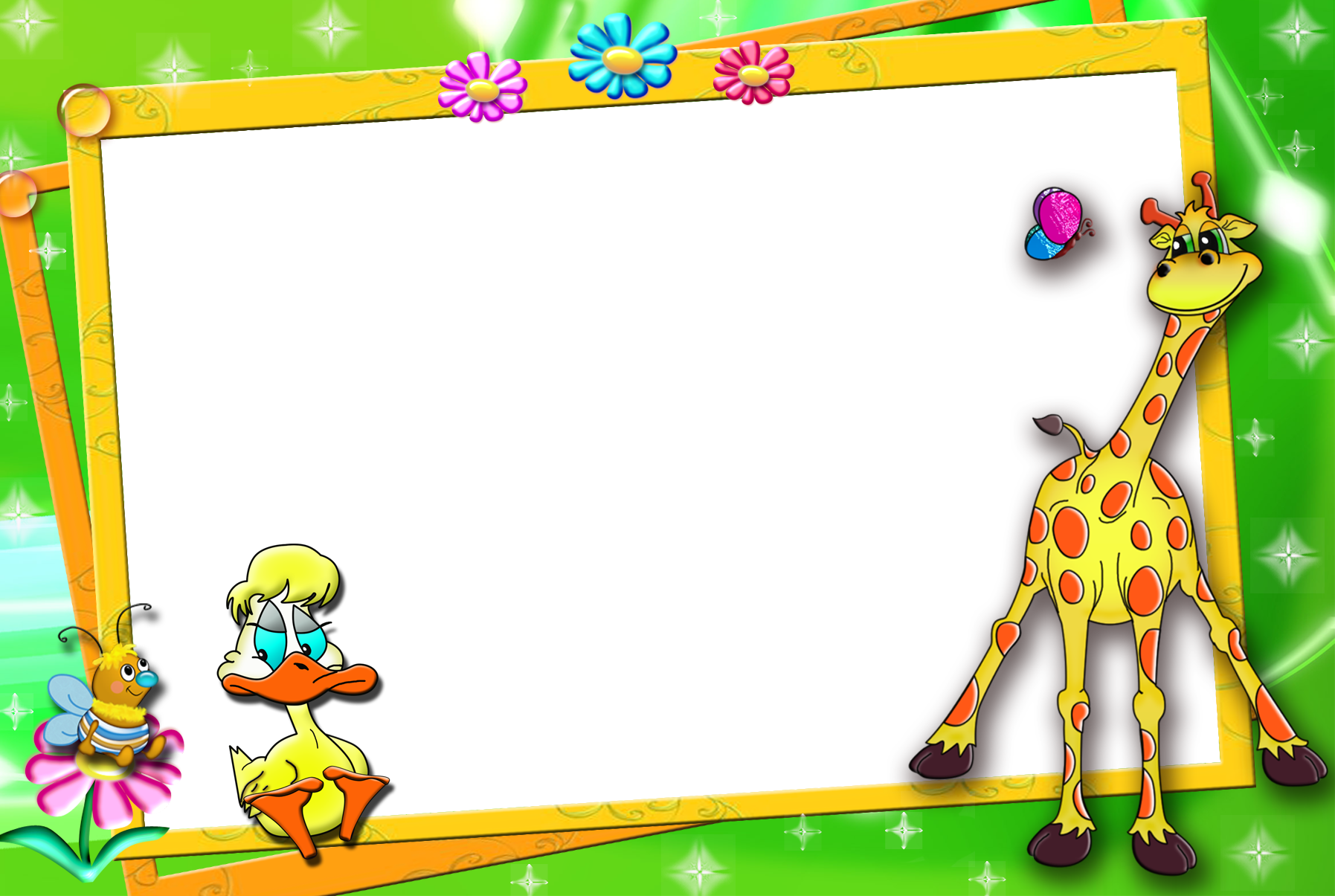 Clipart Marcos Y Bordes Infantiles Wallpapers Real - Png Download (1795x1205), Png Download