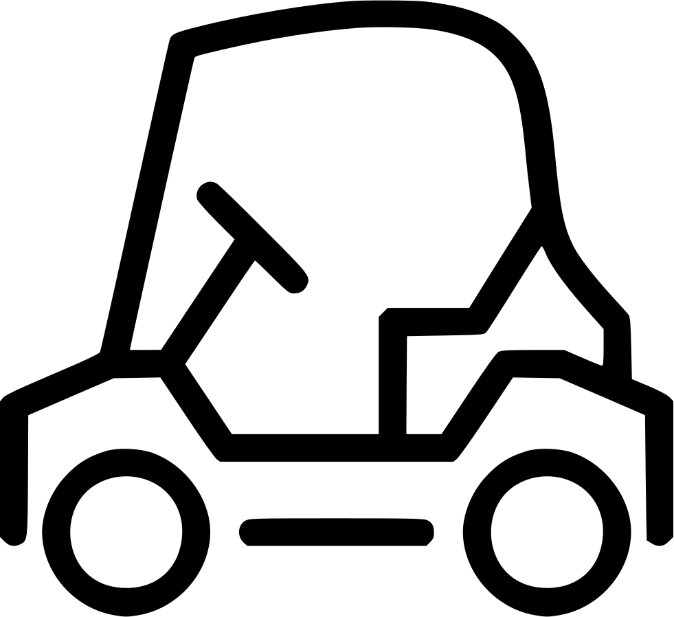 Golf Car Cart Electric Comments - Golf Car Icon Svg Clipart (981x898), Png Download