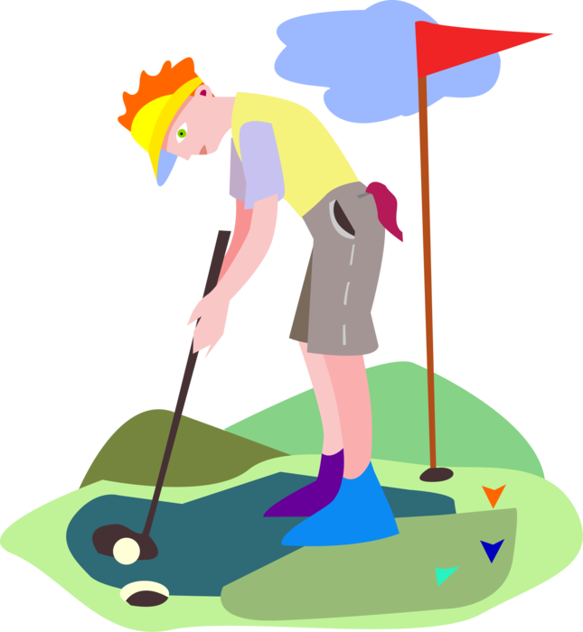 Golfing Clipart Golf Team - Illustration - Png Download (645x700), Png Download
