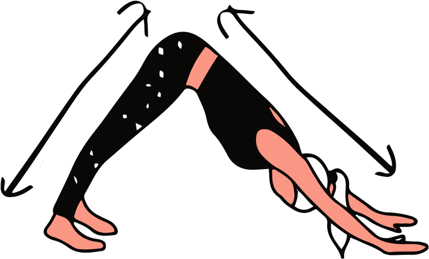 #1 Downward-facing Dog - Barefoot Surf Travel Clipart (1024x724), Png Download