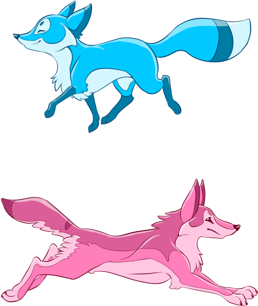 Fox And Coyote Business Card Desigjn - Dog Catches Something Clipart (540x700), Png Download